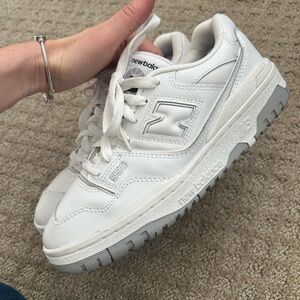 New Balance  550 White and Gray Sneakers